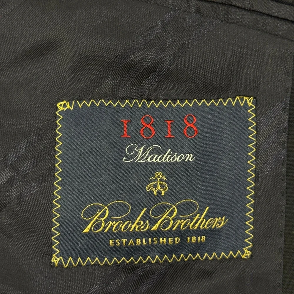 Brooks Brothers 1818 Madison Blazer 43R Loro Piana Wool Navy Blue Made in‎ Italy